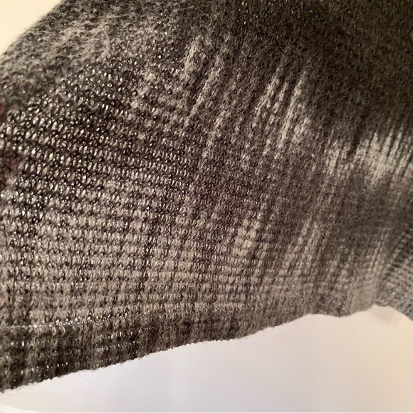 VTG Lisa Lelou Gray Sz. L Open Knit Gauze Sweater Skirt Set Sheer Mesh Grunge - Picture 3 of 16